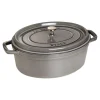 STAUB Dutch Ovens*7 Qt, Oval, Cocotte, Graphite Grey