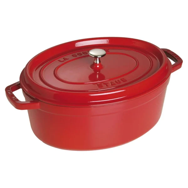 STAUB Dutch Ovens*7 Qt, Oval, Cocotte, Cherry