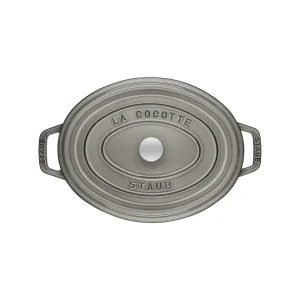 STAUB Dutch Ovens*1.1 Qt, Oval, Cocotte, Graphite Grey