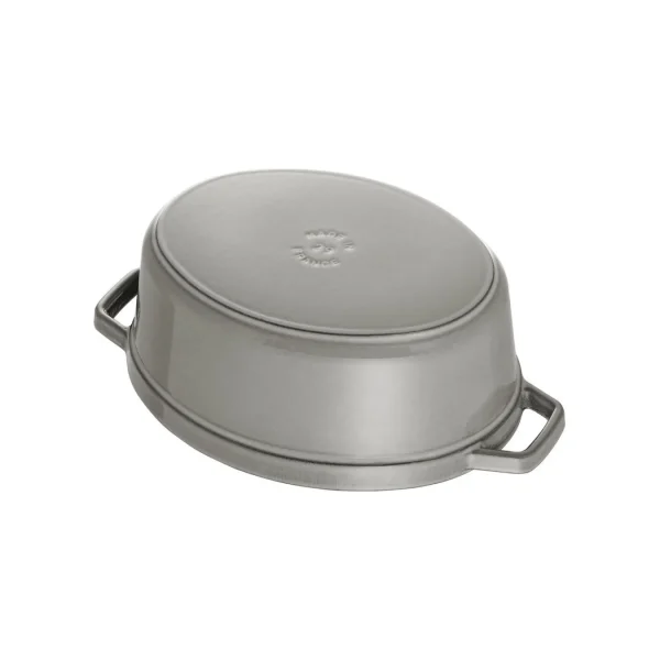 STAUB Dutch Ovens*1.1 Qt, Oval, Cocotte, Graphite Grey