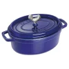 STAUB Dutch Ovens*5.75 Qt, Oval, Coq Au Vin Cocotte, Dark Blue