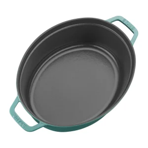 STAUB Dutch Ovens*5.75 Qt, Oval, Coq Au Vin Cocotte, Turquoise