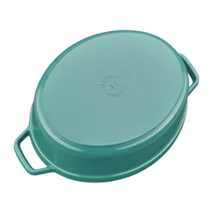 STAUB Dutch Ovens*5.75 Qt, Oval, Coq Au Vin Cocotte, Turquoise