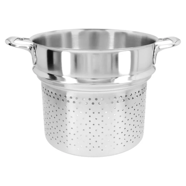 DEMEYERE Steamer Inserts*8.5 Qt Pasta Insert, 18/10 Stainless Steel Silver