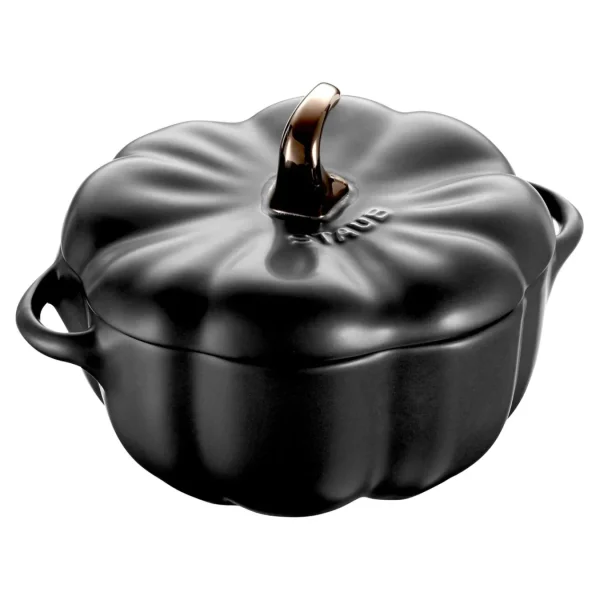 STAUB Specialty Cookware*0.525 Qt, Pumpkin, Petite Cocotte, Black Matte