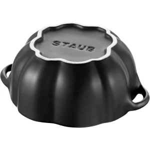 STAUB Specialty Cookware*0.525 Qt, Pumpkin, Petite Cocotte, Black Matte