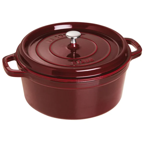 STAUB Dutch Ovens*8.75 Qt, Round, Cocotte, Grenadine