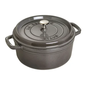 STAUB Dutch Ovens*5.5 Qt, Round, Cocotte, Graphite Grey