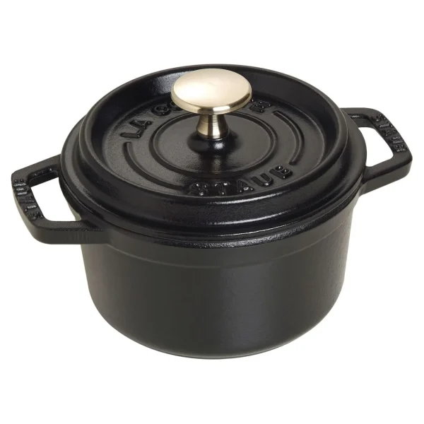 STAUB Dutch Ovens*0.85 Qt, Round, Cocotte, Black Matte