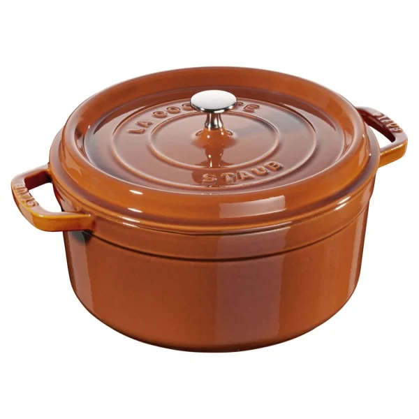 STAUB Dutch Ovens*5.5 Qt, Round, Cocotte, Burnt Orange