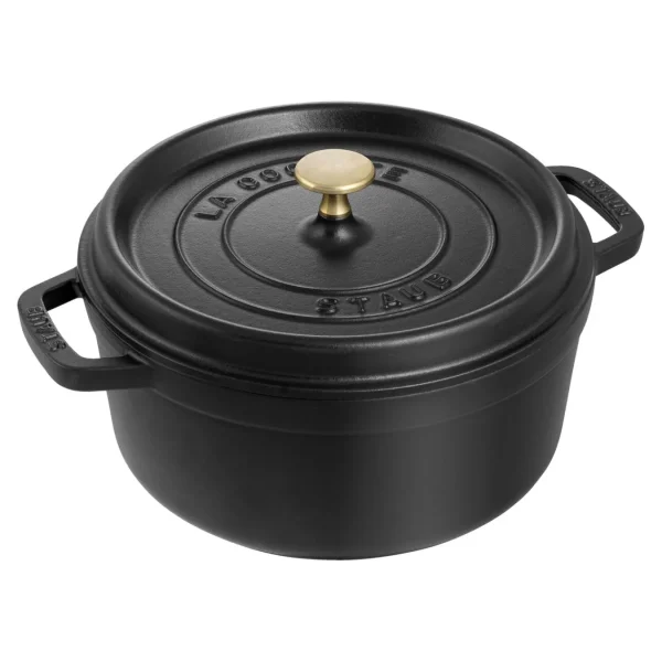 STAUB Dutch Ovens*4 Qt, Round, Cocotte, Black Matte