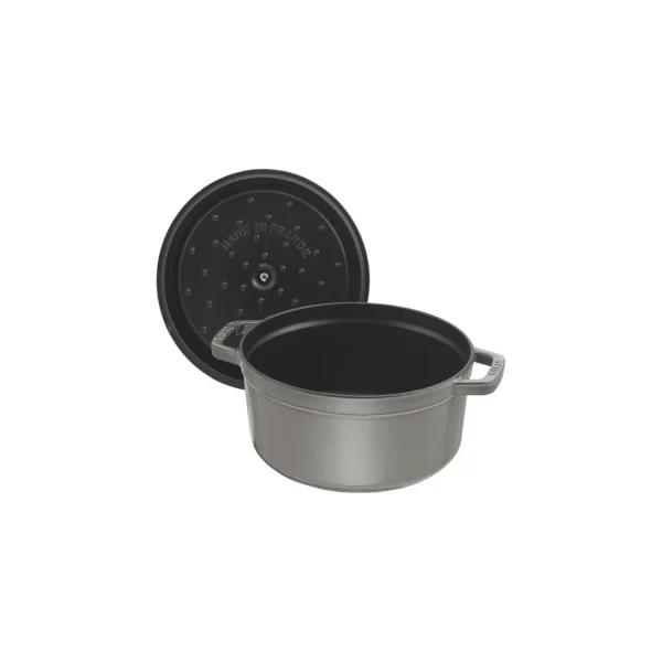 STAUB Dutch Ovens*7 Qt, Round, Cocotte, Graphite Grey