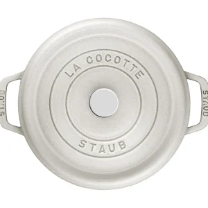 STAUB Dutch Ovens*5.5 Qt, Round, Cocotte, White Truffle