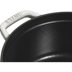 STAUB Dutch Ovens*2.75 Qt, Round, Cocotte, White Truffle