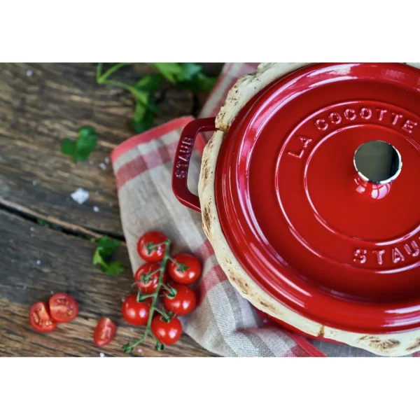 STAUB Dutch Ovens*4 Qt, Round, Cocotte, Cherry