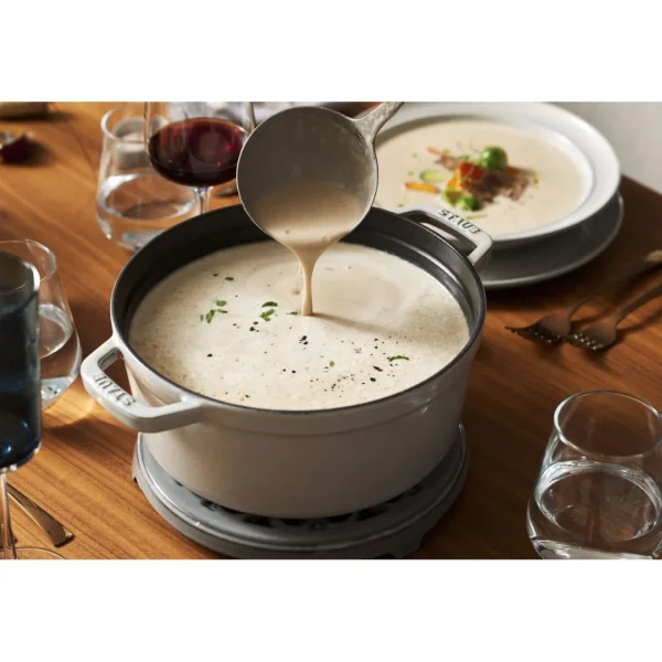 STAUB Dutch Ovens*7 Qt, Round, Cocotte, White Truffle