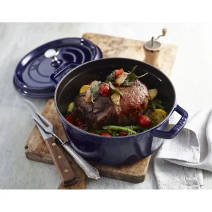 STAUB Dutch Ovens*4 Qt, Round, Cocotte, Dark Blue