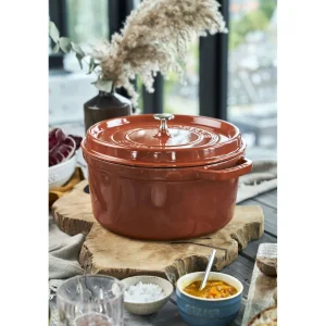 STAUB Dutch Ovens*5.5 Qt, Round, Cocotte, Burnt Orange