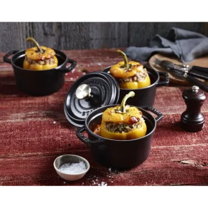 STAUB Dutch Ovens*0.425 Qt, Round, Cocotte, Black Matte