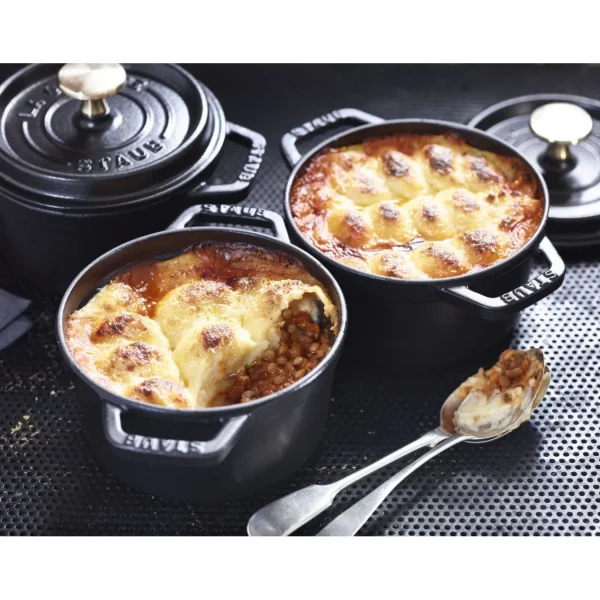 STAUB Dutch Ovens*0.85 Qt, Round, Cocotte, Black Matte