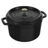 STAUB Dutch Ovens*5 Qt, Round, Tall Cocotte, Black Matte