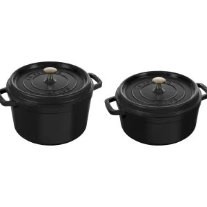 STAUB Dutch Ovens*5 Qt, Round, Tall Cocotte, Black Matte