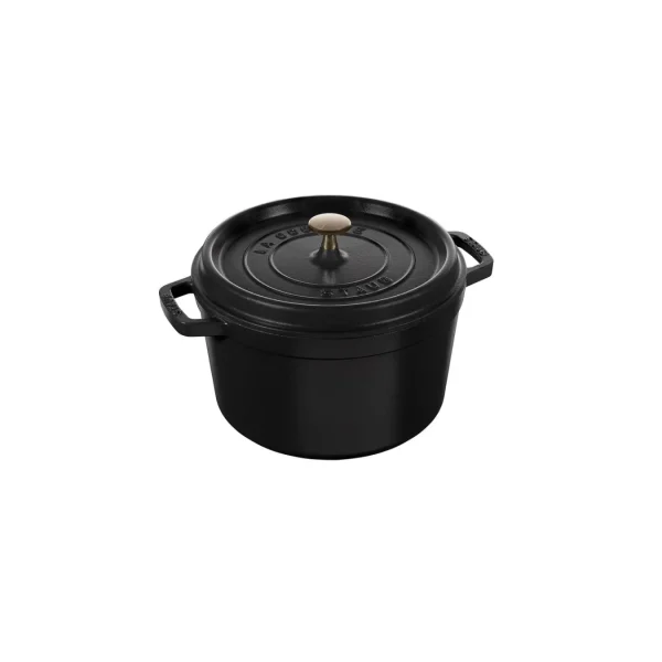 STAUB Dutch Ovens*5 Qt, Round, Tall Cocotte, Black Matte