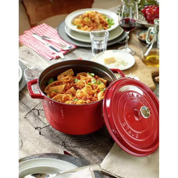 STAUB Dutch Ovens*5 Qt, Round, Tall Cocotte, Cherry