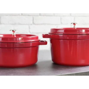 STAUB Dutch Ovens*5 Qt, Round, Tall Cocotte, Cherry