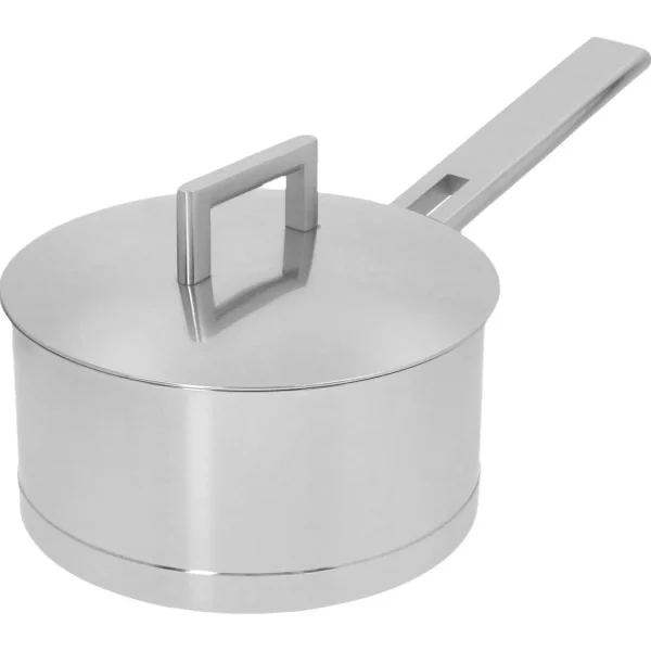 DEMEYERE Saucepans*2.25 Qt Sauce Pan With Double Walled Lid, 18/10 Stainless Steel Silver