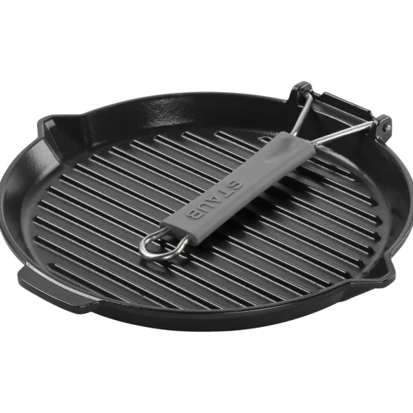 STAUB Grill Pans*Round, 10" Folding Grill - Black, Black Matte