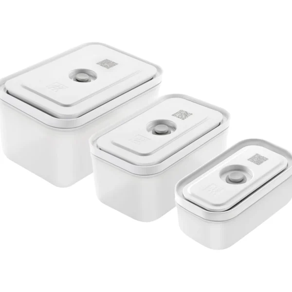 ZWILLING Vacuum Seal Containers*Small/Medium/Large / 3-Pc Vacuum Container, Plastic, Semitransparent-Grey