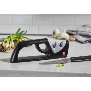 ZWILLING Knife Sharpeners*Two-Stage Pull-Through Sharpener-Gray Black Matte