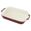 STAUB Baking Dishes*13-X 9.45 Inch, Rectangular, Baking Dish, Rustic Red