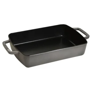 STAUB Roasting Pans*12-X 7.87 Inch, Rectangular, Roasting Pan, Graphite Grey