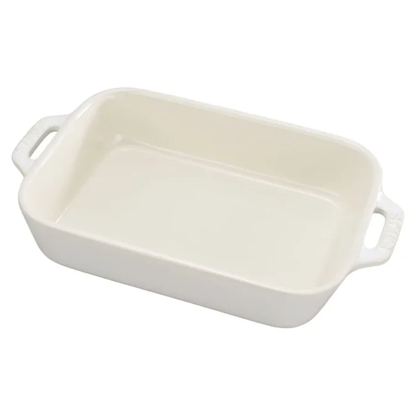 STAUB Baking Dishes*8-X 6.3-Inch, Rectangular, Baking Dish, Ivory-White