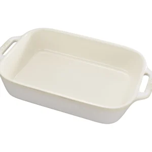 STAUB Baking Dishes*10.5-X 7.5-Inch, Rectangular, Baking Dish, Ivory-White